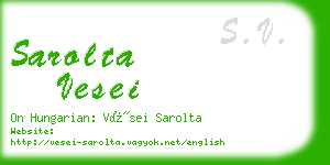 sarolta vesei business card